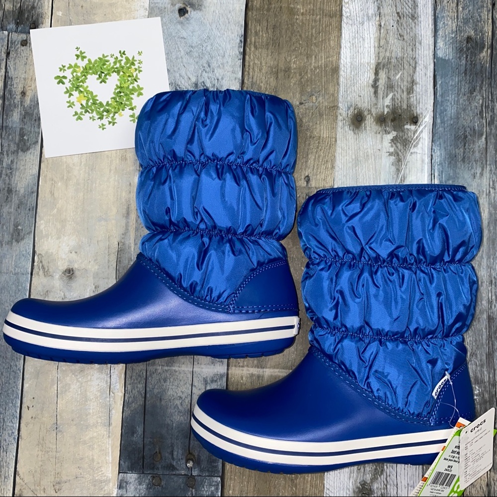 🌟☘️HP☘️🌟NWT CROCS Winter Puff Boots - Royal Blue - Women’s Sizes - Very Cute! - Picture 10 of 10
